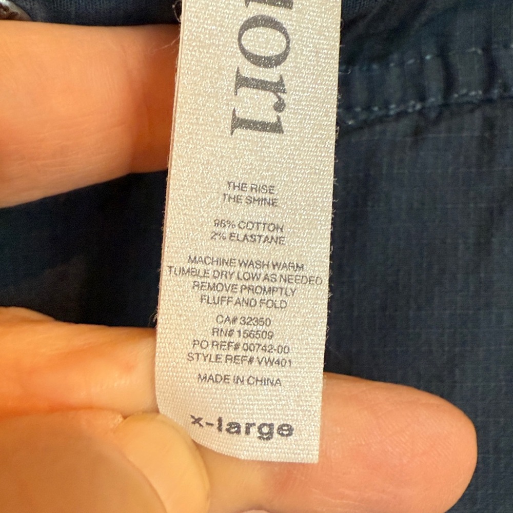 Vuori The Rise The Shine Women’s Ripstop Pants with Drawstring Waistband Size XL - Picture 5 of 6